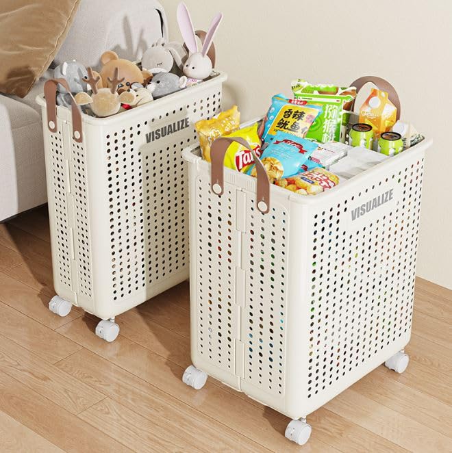 Rolling Slim Laundry Basket