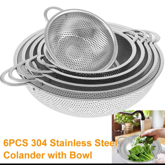 6 Pcs Strainer Stainless Steel