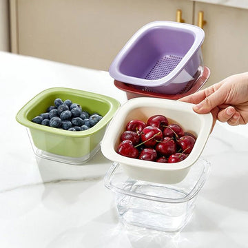 Double Layer Draining Washing Bowl