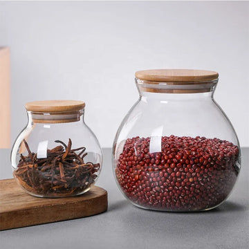 Glass Canister with Bamboo Lid