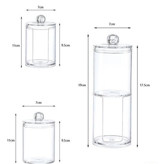 2 In 1 Acrylic Swab Box