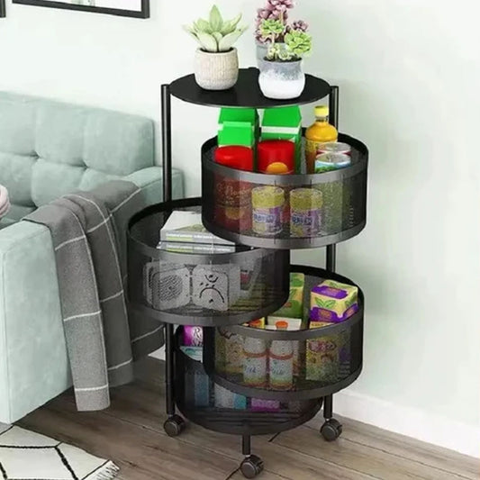 PREMIUM ROUND METAL TROLLEY