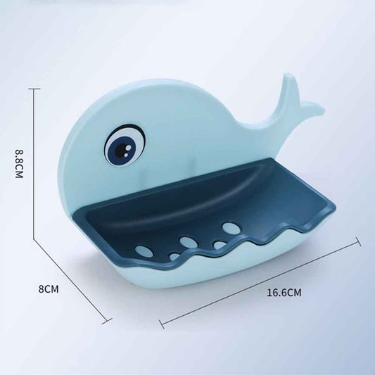 Little Whale Shapes Soap Dish Wall Mounted