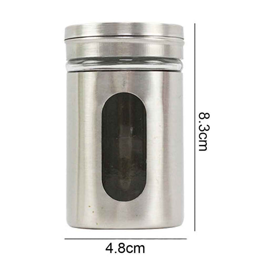 Stainless Steel Spice Jar With Rotate Cover