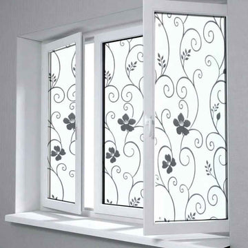 Window Glass Wallpaper Sticker Floral Fancy Pattern